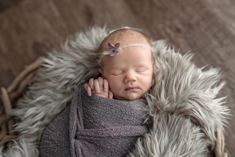 newborn photographer in ottawa baby girl wrapped